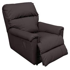 Poltrona Reclinável Elétrica com Controle Kyoto Power Couro Tabaco - Gran Belo