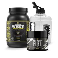 Kit Whey Protein Concentrado + Creatina Monohidratada Fuel 150g + Galão 1,5L-Unissex