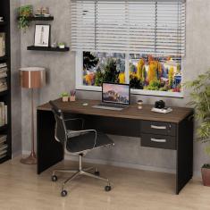 Mesa De Escritório Escrivaninha com Gaveteiro 1.60x60 Tampo 30mm NetMobil