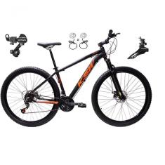 Bicicleta Aro 29 Ksw Xlt 24v K7 Câmbios Shimano Freio Hidráulico Garfo Trava - Preto/laranja Tam.21
