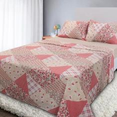 Jogo de Cama Lençol 4 Peças Queen Com Elástico Estampado 158x198x30cm 