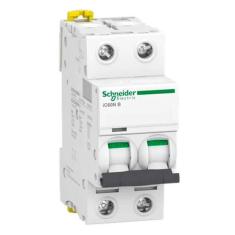 Mini Disjuntor 2 Polos 16A 230V 10kA CA/CC Schneider, Branco
