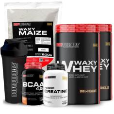 KIT 2x Whey Protein Waxy Whey 900g + BCAA 4,5 100g + POWER Creatina 10