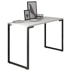 Mesa Para Computador Escrivaninha 120cm Estilo Industrial New Port F02 Branco - Mpozenato