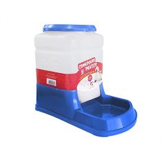 Comedouro Prático Automático Cães e Gatos Azul
