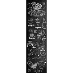 Adesivo Decorativo Parede Chalkboard lousa para cozinha/área gourmet - PIZZA 1,80 x 0,50 m