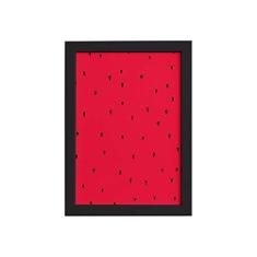 Quadro Decorativo MDF Sementes Melancia Moldura Preta 22x32cm