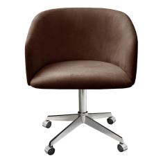 Poltrona Atenas Cadeira Decorativa Giratória com Rodinhas Escritório Home Office