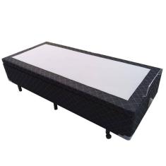 Cama Box Baú Solteiro AColchões Poliéster Preto 41x78x188