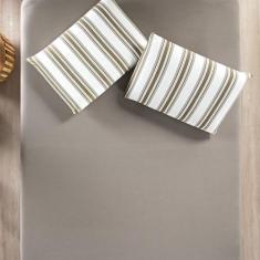 Jogo de lençol Casal 3pç fio penteado 100% algodão  - SAFIRA ENXOVAIS,