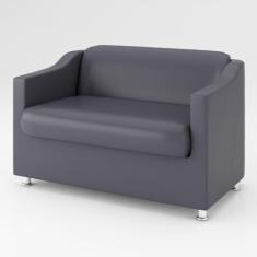 Sofá Namoradeira Decorativa 2 Lugares - Balaqui Decor Cor:cinza