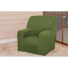 Capa Protetor De Sofá Poltrona Papai 1 Lugar Coladinha Verde