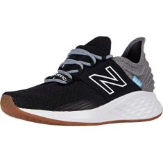 New Balance Tênis de corrida feminino Fresh Foam Roav V1, Preto/alumínio leve, 6