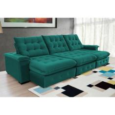 Sofá Coliseu 3.40m Retrátil e Reclinável Super Pillow  - Sofisticato, 