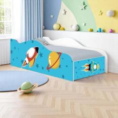 Cama Fun Foguete Espacial Solteiro Com Colchão - Kids Mobili