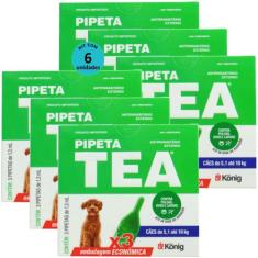 Pipeta Tea 1,3 ml Antiparasitário Contra Pulgas Para Cães de 5,1 até 1