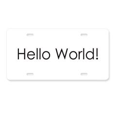 DIYthinker Interface do programador Hello World placa de licença decoração aço inoxidável automóvel