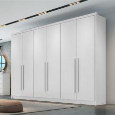 Guarda Roupa 6 Portas 6 Gavetas Reno Novo Horizonte Branco