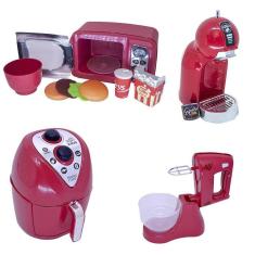 Kit Infantil Chef Cozinha Eletro Comidinhas Cafeteira 9Pç
