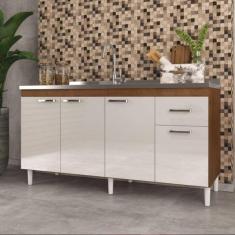 Balcão Indekes para Pia 4 Portas 1 Gaveta 6115.10