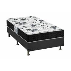 Cama Box Solteiro: Colchão Anatômico Probel D28/EP Advanced Tech1000 + Base CRC Suede Gray(88x188)