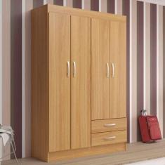 Guarda-roupa Solteiro 4 Portas 2 Gavetas Atalaia - Cinnamomo Cinnamomo