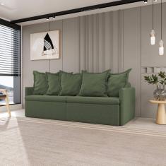 Sofá Retrátil e Reclinável 4 Lugares 240cm Dália Cabecasa Madeiramadeira Verde