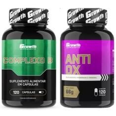 Complexo B 120 Caps + Anti-Ox Antioxidante 120 Caps Growth