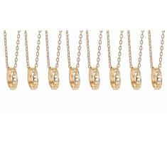 Colares Amigas Best Friends Folheado Ouro 18k - 8 Pçs