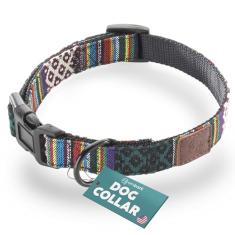 Coleira para cães Embark Urban – Coleira de nylon elegante e durável para cães médios, coleira confortável e ajustável para cães de tamanho médio com fivelas fortes