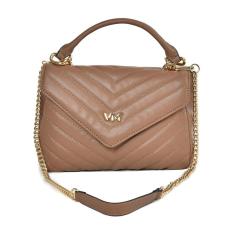 Bolsa Tiracolo Matelassê Via Marte Alça de Mão Fixa e Corrente Ajustável B2-520