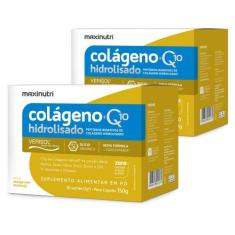 Kit 2 Colágeno Verisol Sachês Manga Maracujá + Q10 Maxinutri