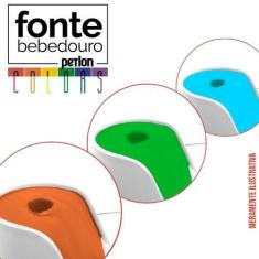 Fonte Bebedouro Gatos Petlon Kit 4(Laranja, Verde E Azul) 110V