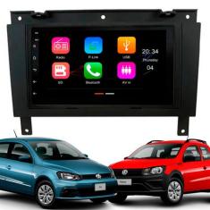 Central Multimídia 7 Polegadas MP5/BT CarPlay Android + Moldura Preta 