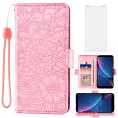 Capa carteira compatível com Hot Pepper Serrano 3 e protetor de tela de vidro temperado, suporte para cartão, compartimento para identificação de crédito, acessórios para celular, capa flip de couro