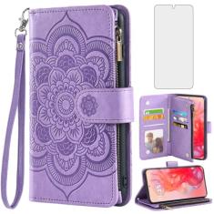 Asuwish Capa de telefone para Motorola Moto G Stylus 5G 2024 capa carteira com protetor de tela de vidro temperado e suporte flip de couro para cartão de crédito suporte flor slot fólio acessórios