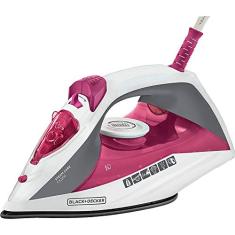Black Decker Ferro de Passar Roupa, com Vaporizador com Base Antiaderente, Rosa, Modelo FX2200, 110V