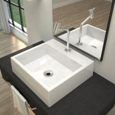 Kit Cuba Q395 Torneira Pratika 1060 Metal 1/4 Volta Compace Branca