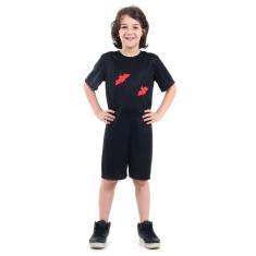 Fantasia Morcego Infantil Colorido Halloween Morceguinhos Tamanho G