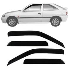 Calha de Chuva Esportiva Ford Escort SW 1997 98 99 00 01 4 Portas Fumê