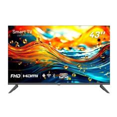 Smart TV LCD LED 43" HQ HQS43NKHM FHD - Com Wi-Fi, 3 HDMI, 2 USB, 60Hz