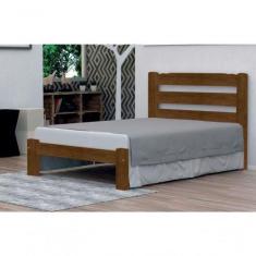 Cama de Casal Londres de Madeira Maciça Angelim Pedra Tauari Imbuia - 