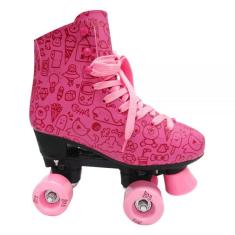 Patins Roller Estilo New Rosa n. 32 Dm Toys