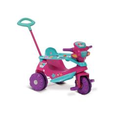Triciclo Velobaby Rosa Passeio e Pedal Com Haste Removível 207 - Bandeirante