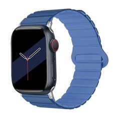 PERFUMEORANGO Pulseira de relógio de 22 mm compatível com iWatch séries 8/7/6/5/4 de 22 mm Samsung/Huawei/Garmin, pulseira magnética de silicone dupla face para mulheres e homens