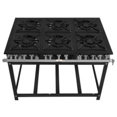 Fogão Super 40 Kenok 6 Bocas Duplas Baixa Pressão FBSU6B.141