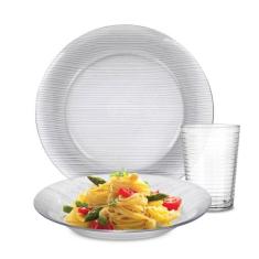 Aparelho de Jantar 12 Peças de Vidro Diamante Duralex, Transparente