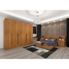 Guarda roupa casal 6 portas 2,70m - Sevilla-Cinamomo - Tcil Móveis