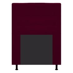 Cabeceira Estofada Dama 90 Cm Solteiro Suede Bordô