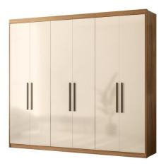 Guarda Roupa Venice 6 Portas, 2 Gavetas e 3 Cabideiros - Demóbile, Amê